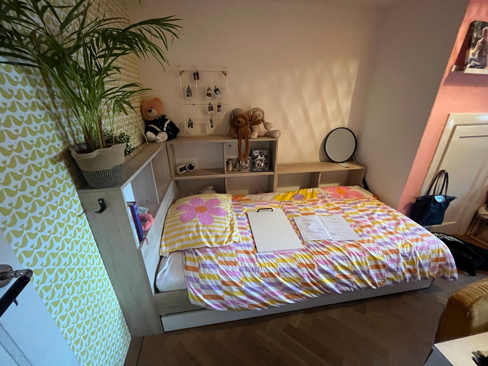 Eenpersoonsbed met opbergruimte - 90x200 cm, Huis en Inrichting, Ophalen, Gebruikt, 90 cm, 200 cm
