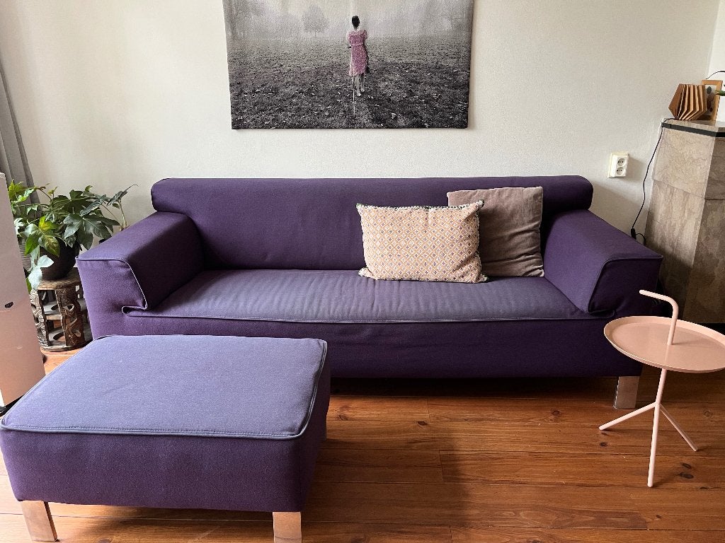 Design 3 Zits bank Pode Edit + poef, Huis en Inrichting, Ophalen, Gebruikt, Driepersoons, 75 tot 100 cm