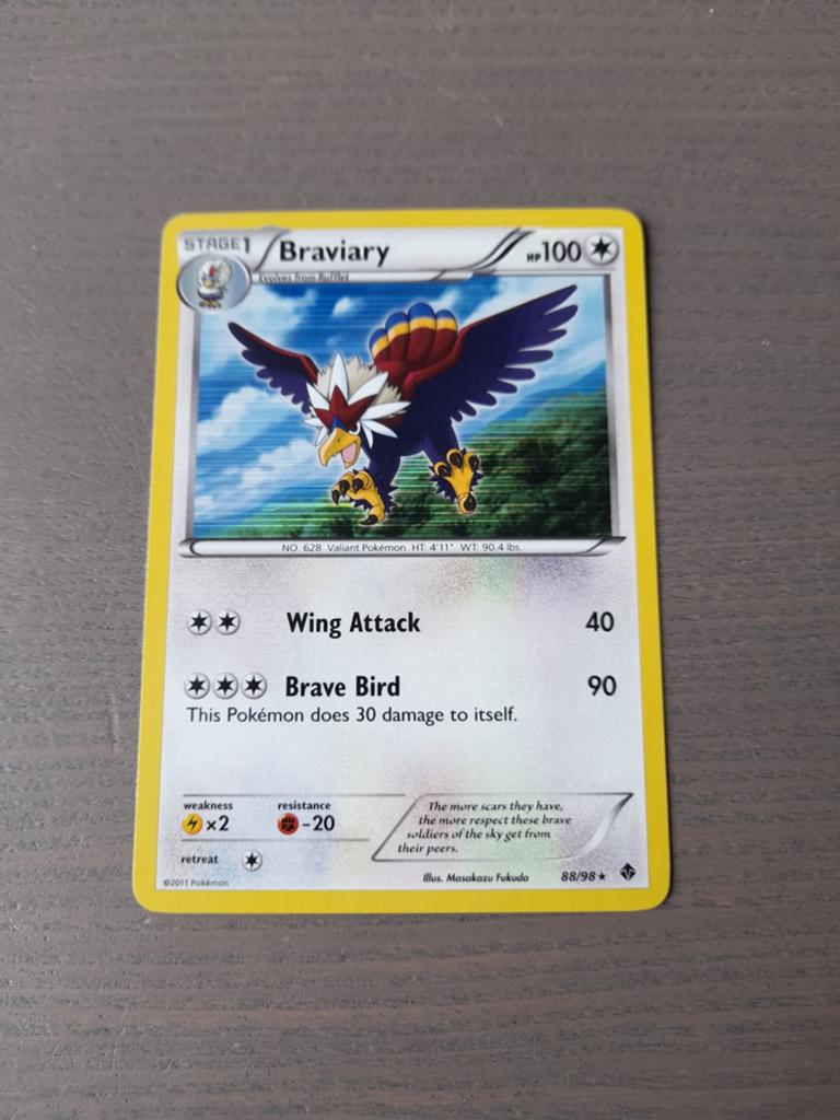 Emerging powers 88/98 braviary holo, Ophalen of Verzenden, Zo goed als nieuw, Losse kaart, Foil
