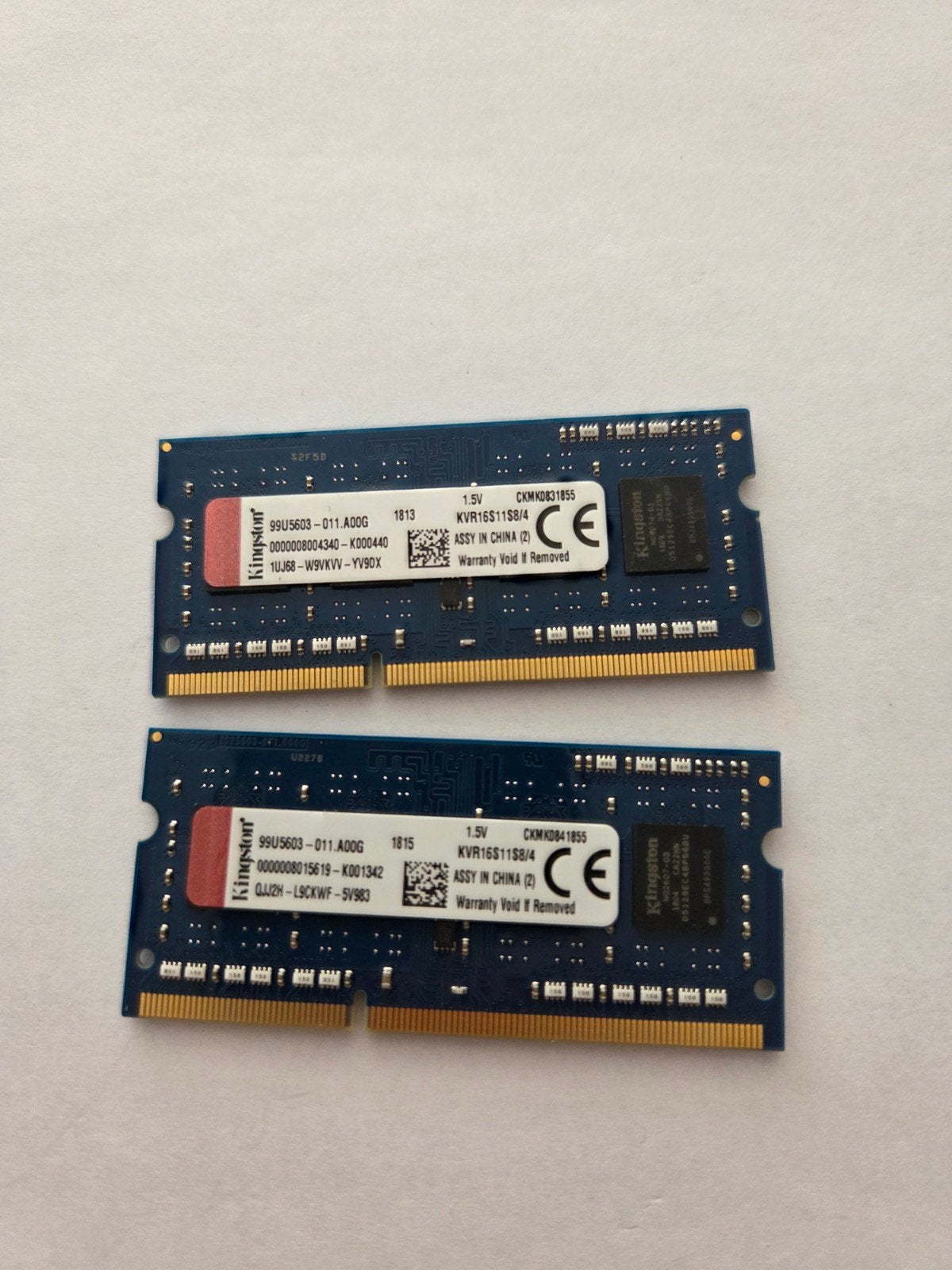 Kingston 2x 4GB DDR3 Laptop RAM Geheugen, Gebruikt, 8 GB, DDR3, Ophalen of Verzenden