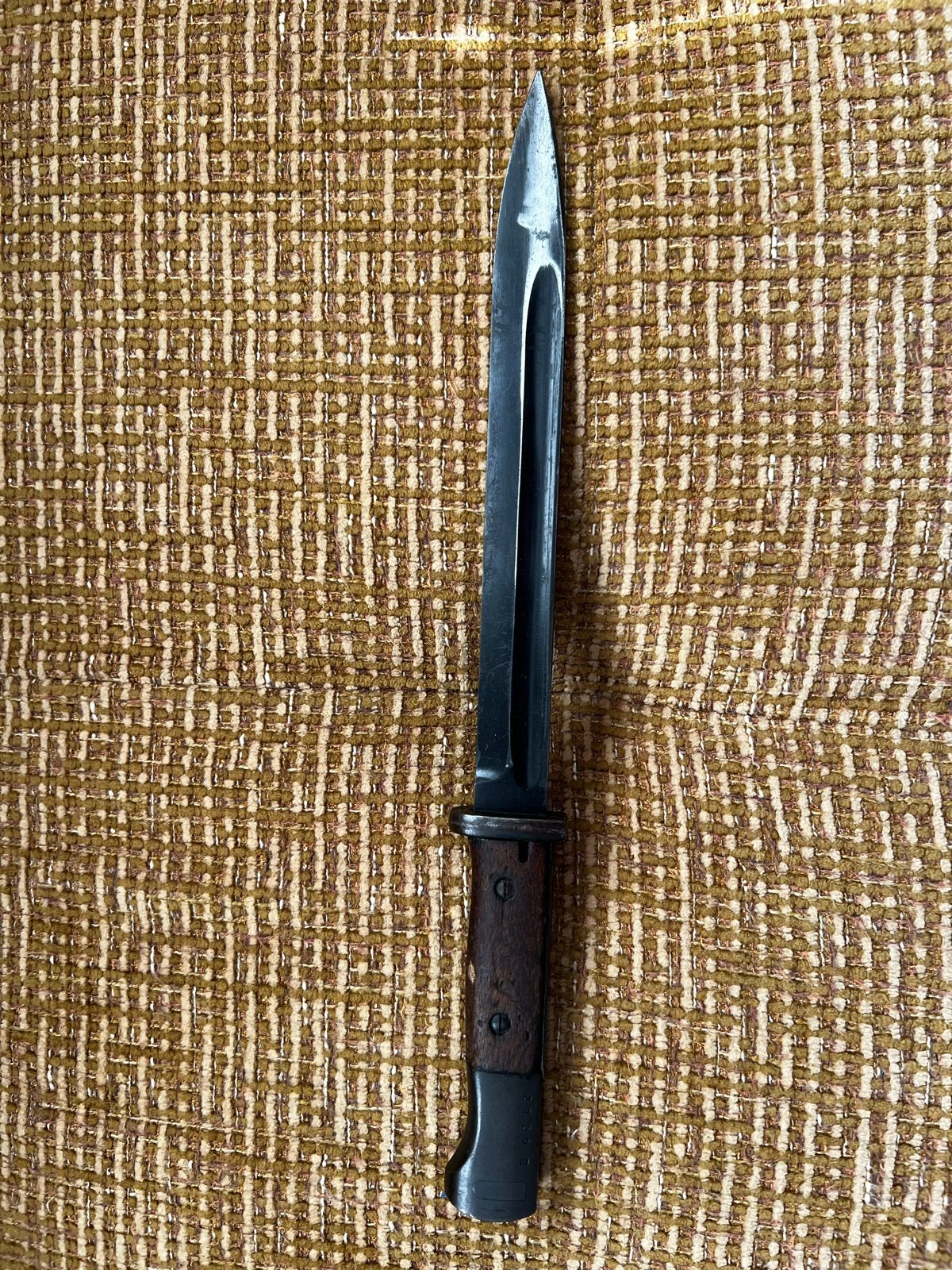 Wehrmacht  Bajonet Mes met Houten Handvat, Ophalen of Verzenden, Overige soorten, Overige gebieden, Mes of Dolk