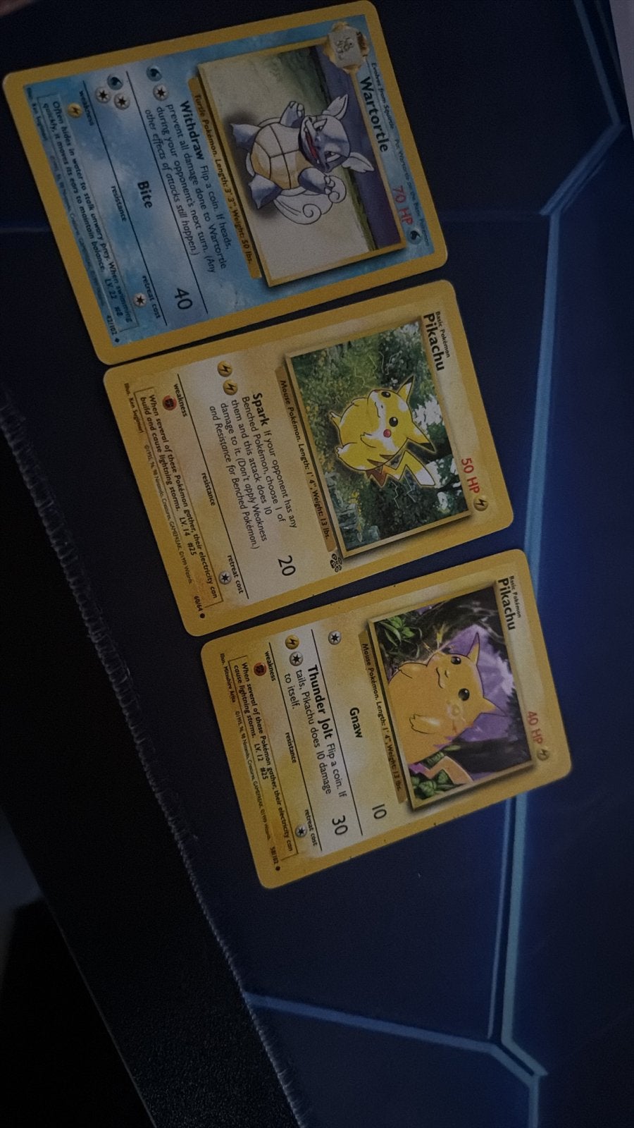 Pokémon Kaarten: Pikachu, Wartortle, Vaporeon, Gyarados, Nin, Hobby en Vrije tijd, Verzamelkaartspellen | Pokémon, Ophalen, Gebruikt