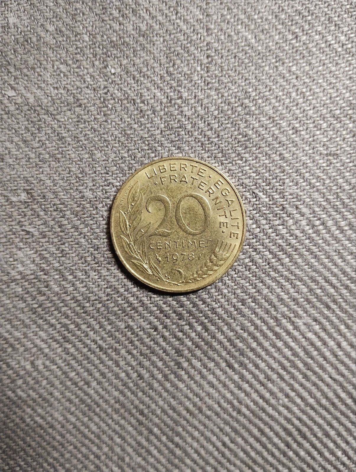 20 Centimes Frankrijk 1978 (M-0307), Verzenden, Frankrijk, Losse munt