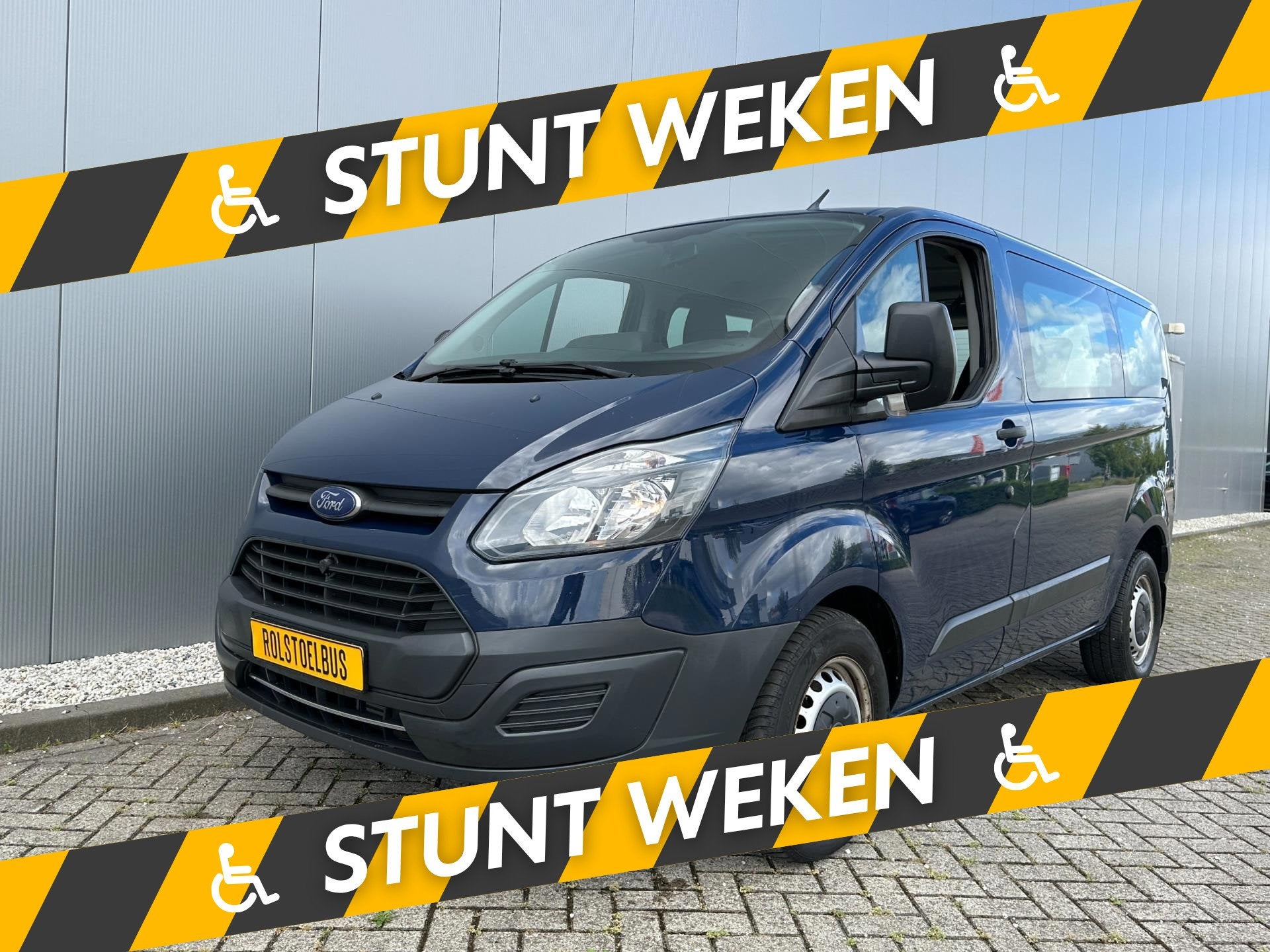 Ford Transit Custom Automaat (2017) Rolstoelbus Meerijder, Auto's, 12 maanden, Stof, Zwart, 4 cilinders