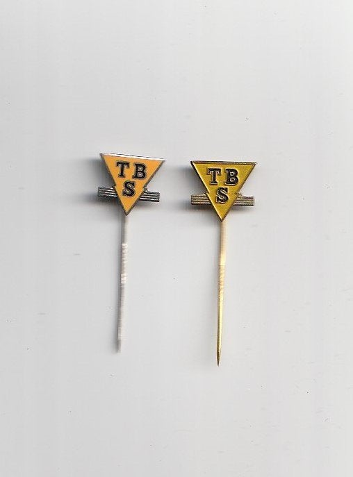 2 spelden, 1 emaille van TBS, Soest. putdeksels etc, Ophalen of Verzenden, Gebruikt, Overige onderwerpen, Speldje of Pin