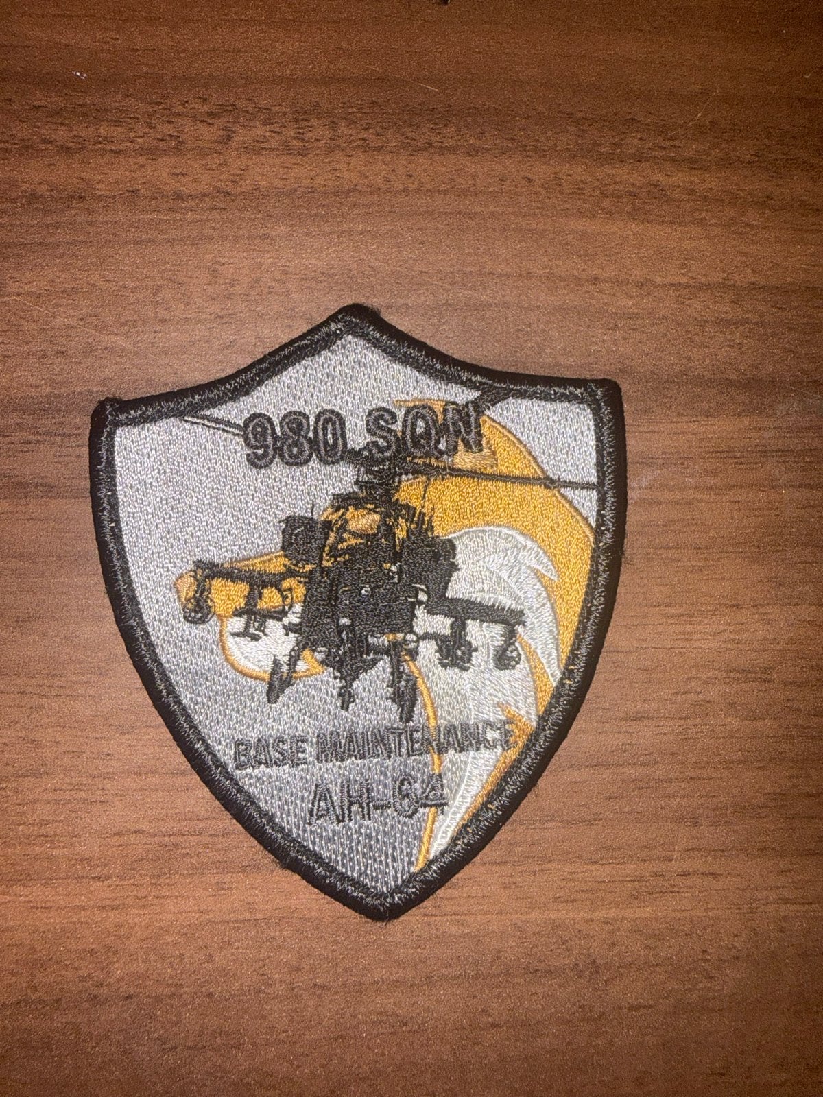 980 SQN Base Maintenance AH-64 Patch, Verzenden, Zo goed als nieuw