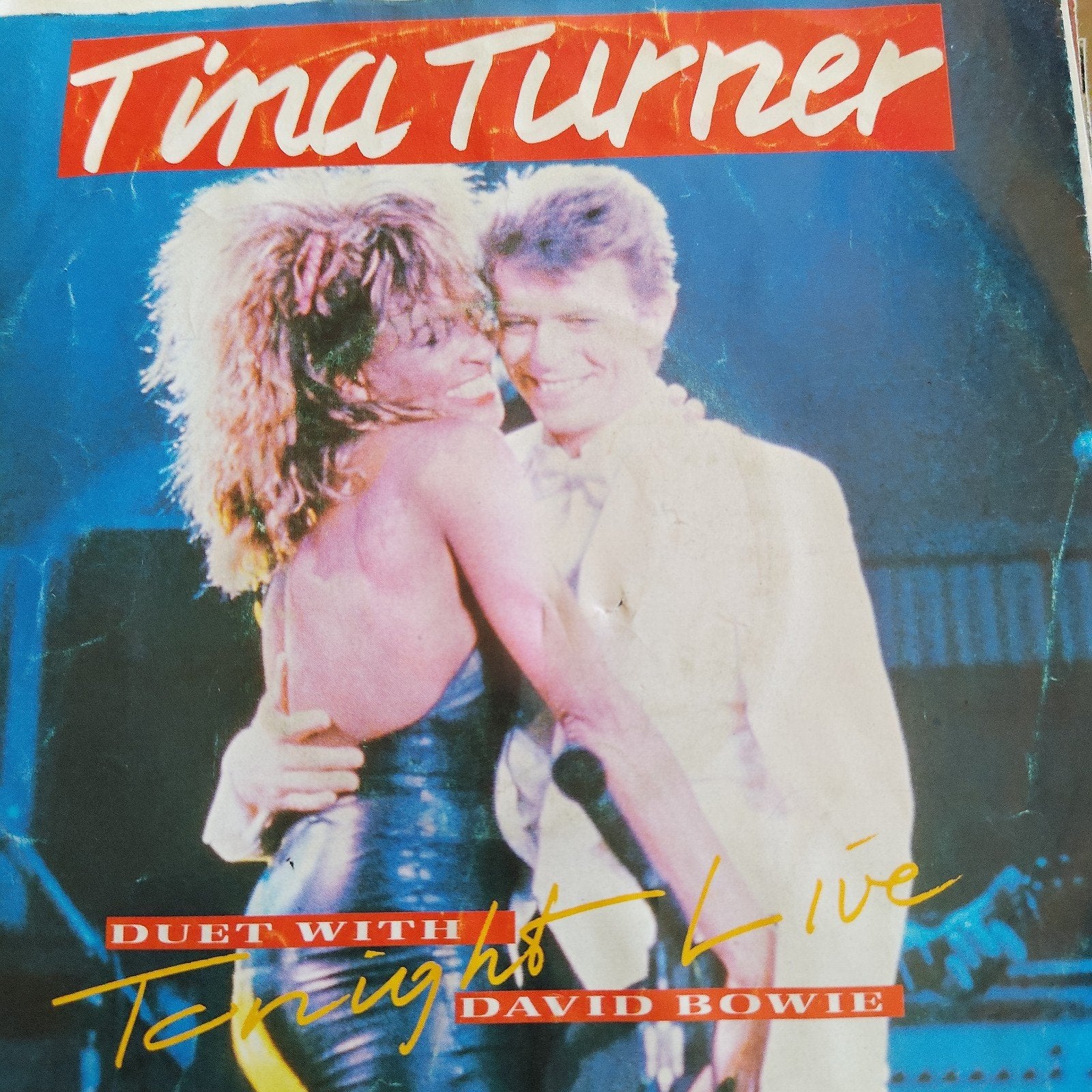 Tina Turner & David Bowie - Tonight Live Single, Cd's en Dvd's, Vinyl Singles, Ophalen of Verzenden, Gebruikt