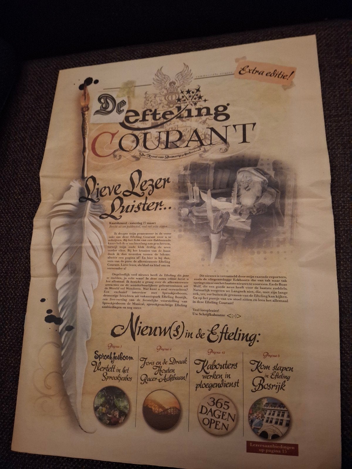 Efteling krant Courant 2010, Ophalen of Verzenden, Zo goed als nieuw, Overige typen
