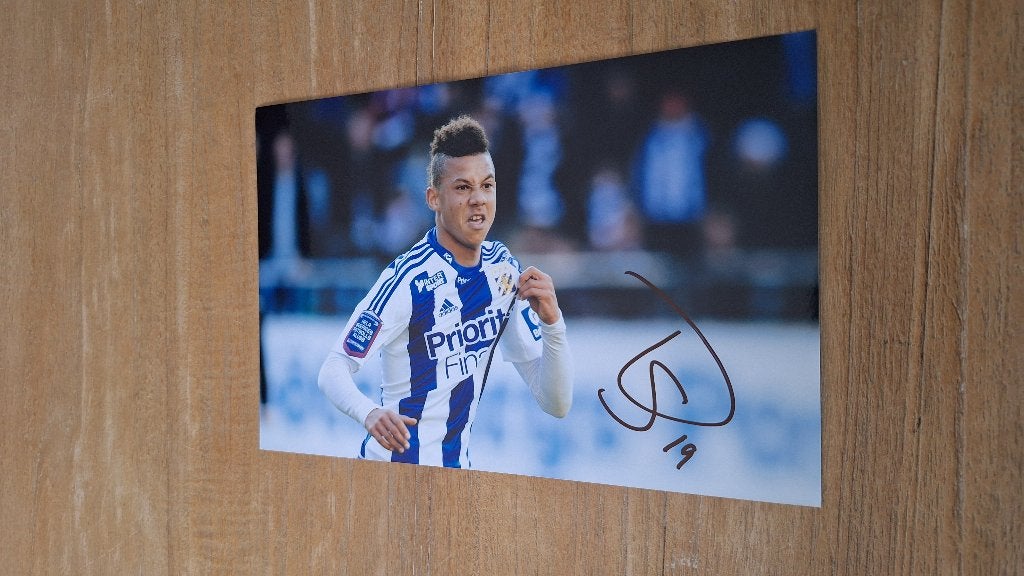 Foto 20x30cm met handtekening; Tobias Sana # Ajax, Ophalen of Verzenden, Nieuw, Ajax, Overige typen