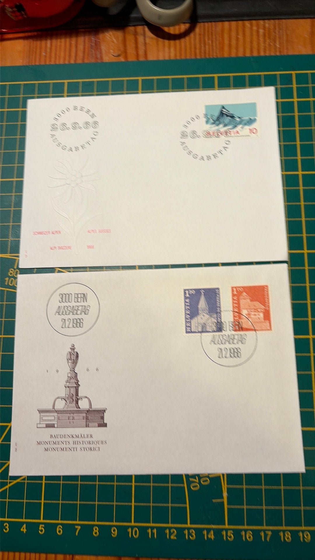 2 fdc’s Zwitserland 1966, Verzenden, Envelop