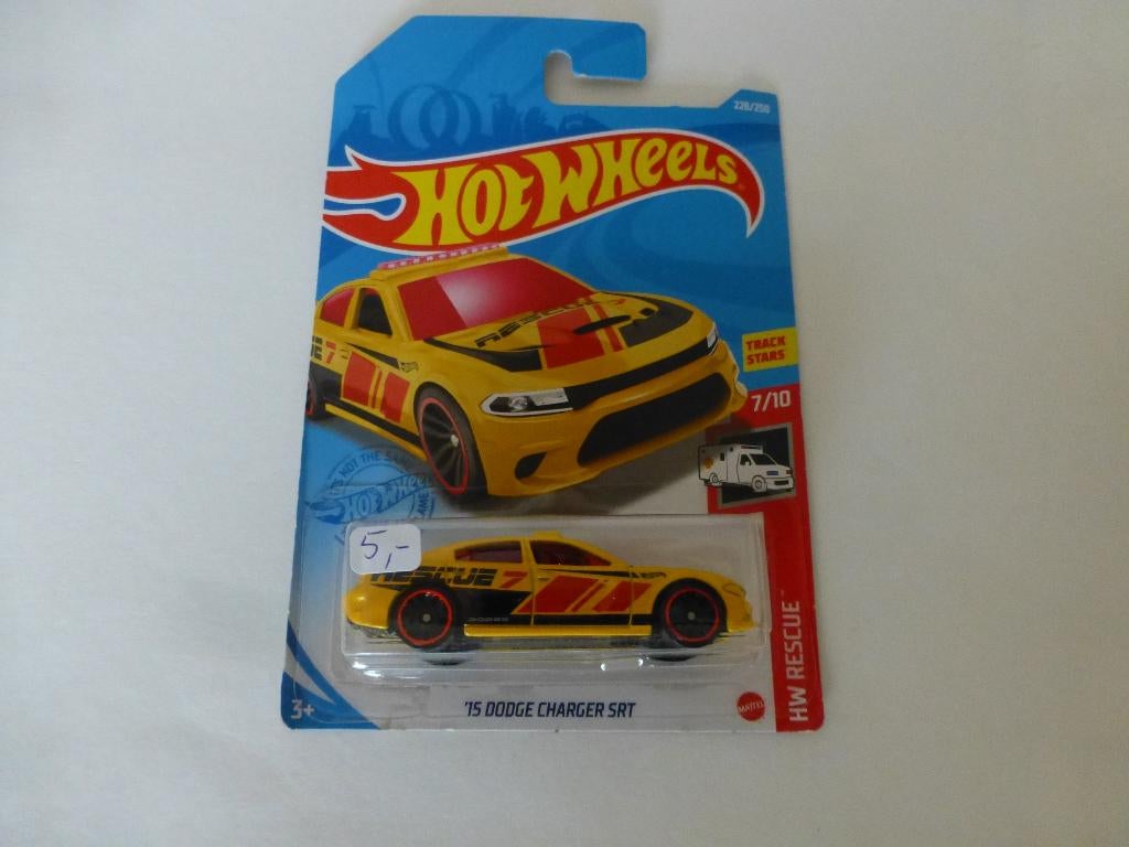 Hot Wheels Dodge Charger SRT geel lange kaart, Ophalen of Verzenden, Nieuw, Auto