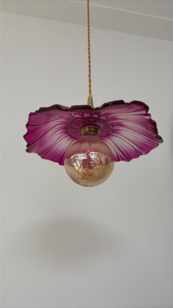 Hanglamp bloem roze, Huis en Inrichting, Lampen | Hanglampen, Ophalen of Verzenden, Nieuw, Minder dan 50 cm
