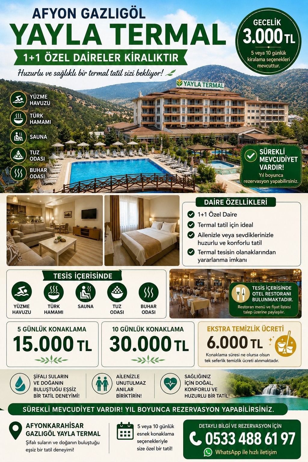 Hotel Turkije 5 dagen of 10 dagen bronwater, Drie personen of meer, Kortingsbon