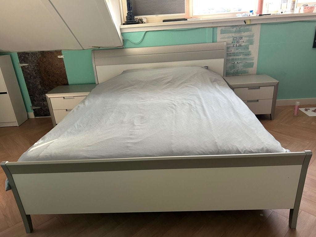 Tweepersoonsbed met auping spiraal, Ophalen, Gebruikt, Tweepersoons, 200 cm