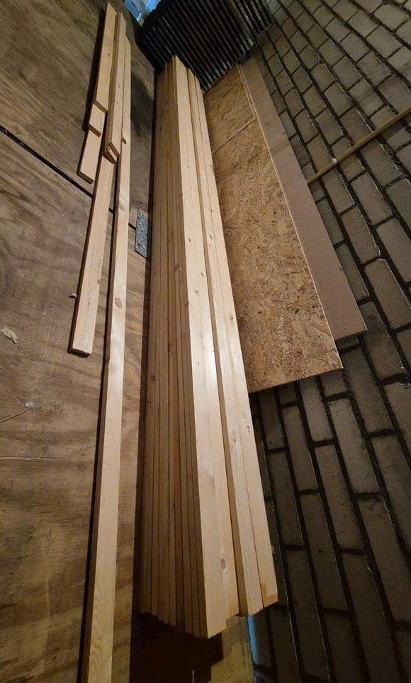 Vurenhout geschaafd 15x45 2400mm 50 stuks + reststukken, Doe-het-zelf en Verbouw, Hout en Planken, Ophalen, Minder dan 25 mm, Nieuw