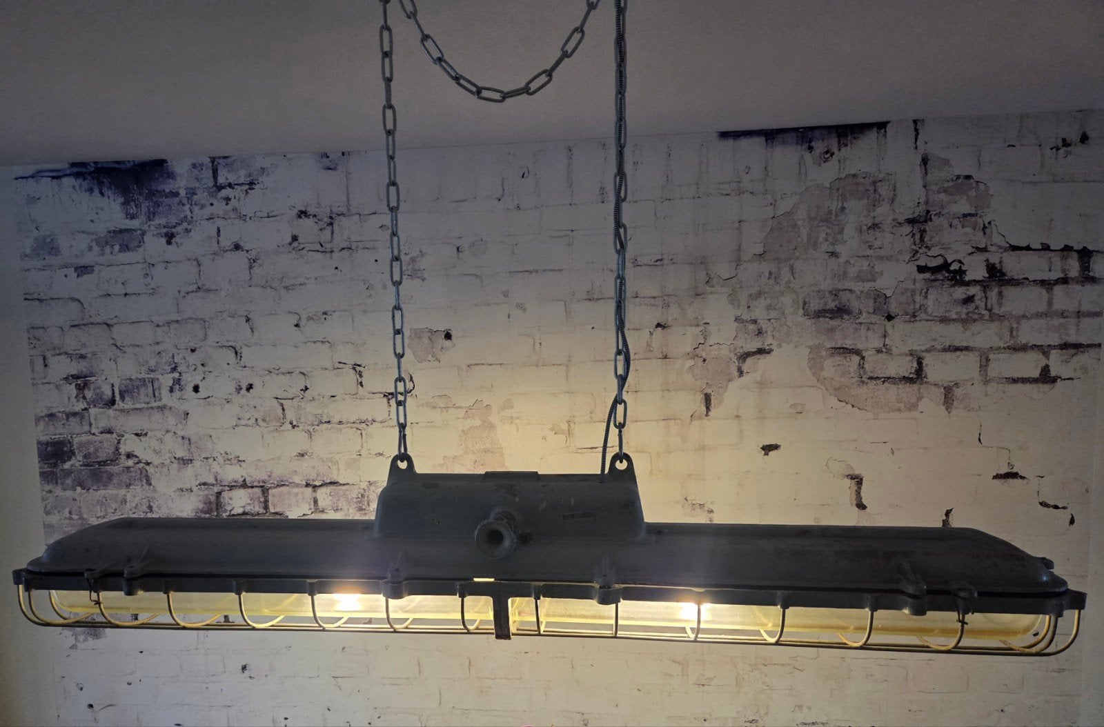Industriële lamp, Huis en Inrichting, Lampen | Hanglampen, Minder dan 50 cm, Ophalen