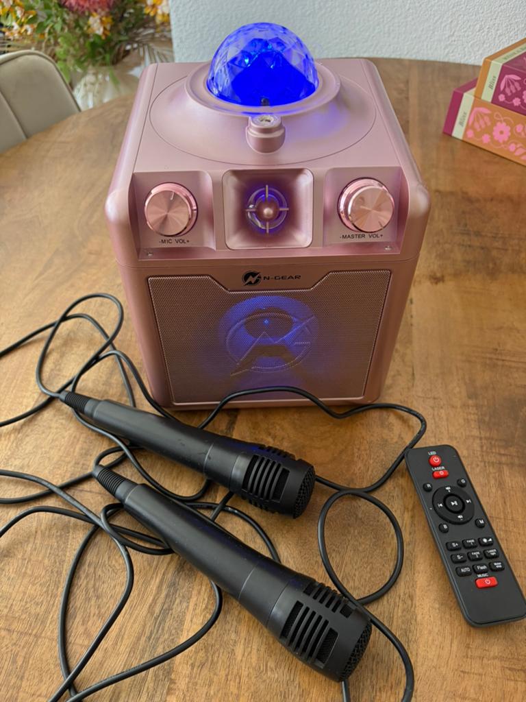 N-Gear disco karaokeset op bluetooth, Ophalen, Zo goed als nieuw, Complete set