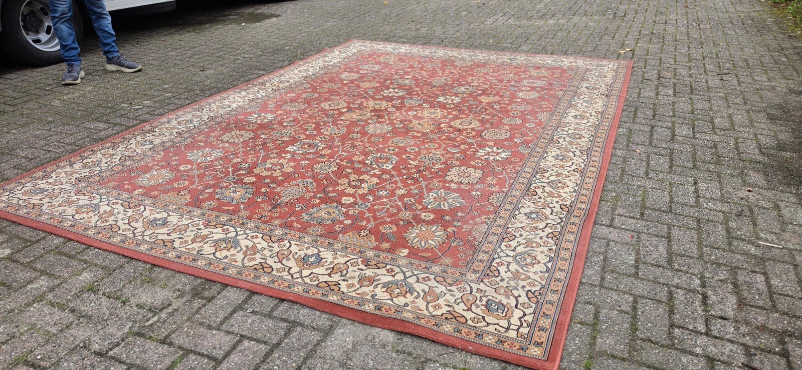 Prachtig mega groot XXL vintage oud roze Perzisch tapijt!, Huis en Inrichting, Stoffering | Tapijten en Kleden, Perzisch, 200 cm of meer