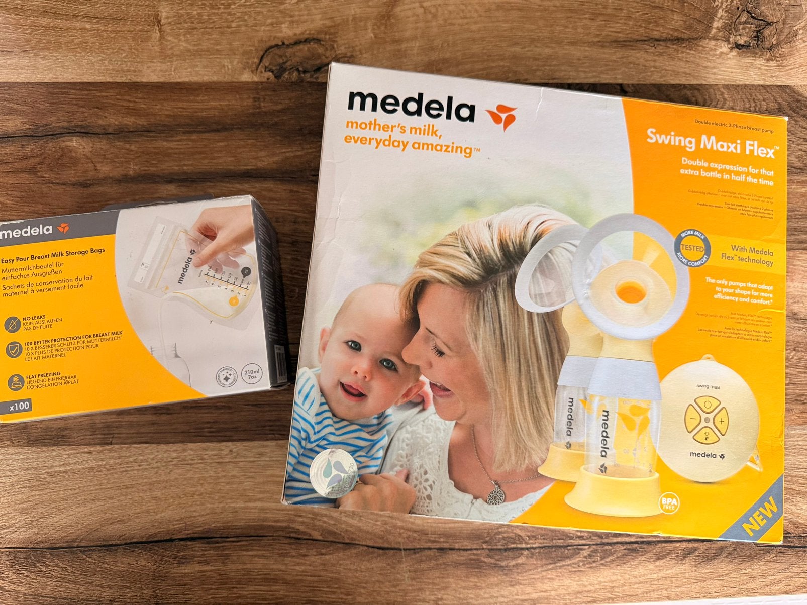 Medela Swing Maxi Flex, Ophalen, Medela, Borstkolf, Inclusief flessen