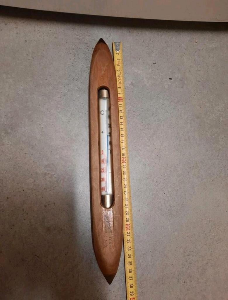 Vintage retro tempmeter thermometer weefspoel ? Klos, Ophalen of Verzenden, Gebruikt, Binnenthermometer