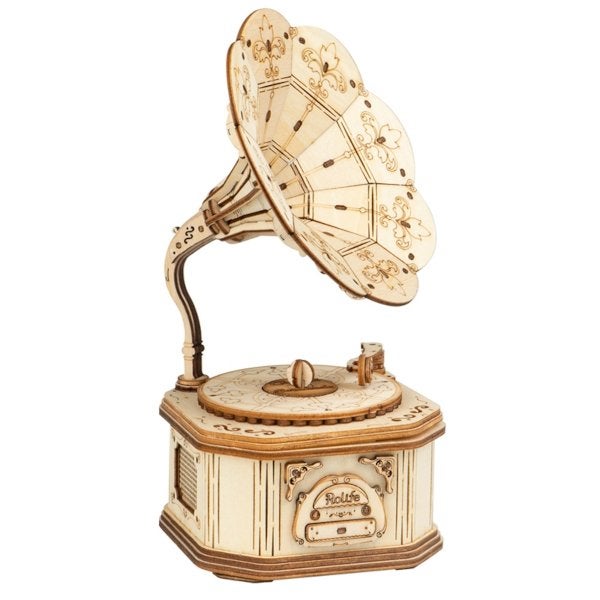 Robotime Gramophone TG408 Bouwpakket Nieuw, Film en tv, ROKR, Nieuw, Meerkleurig