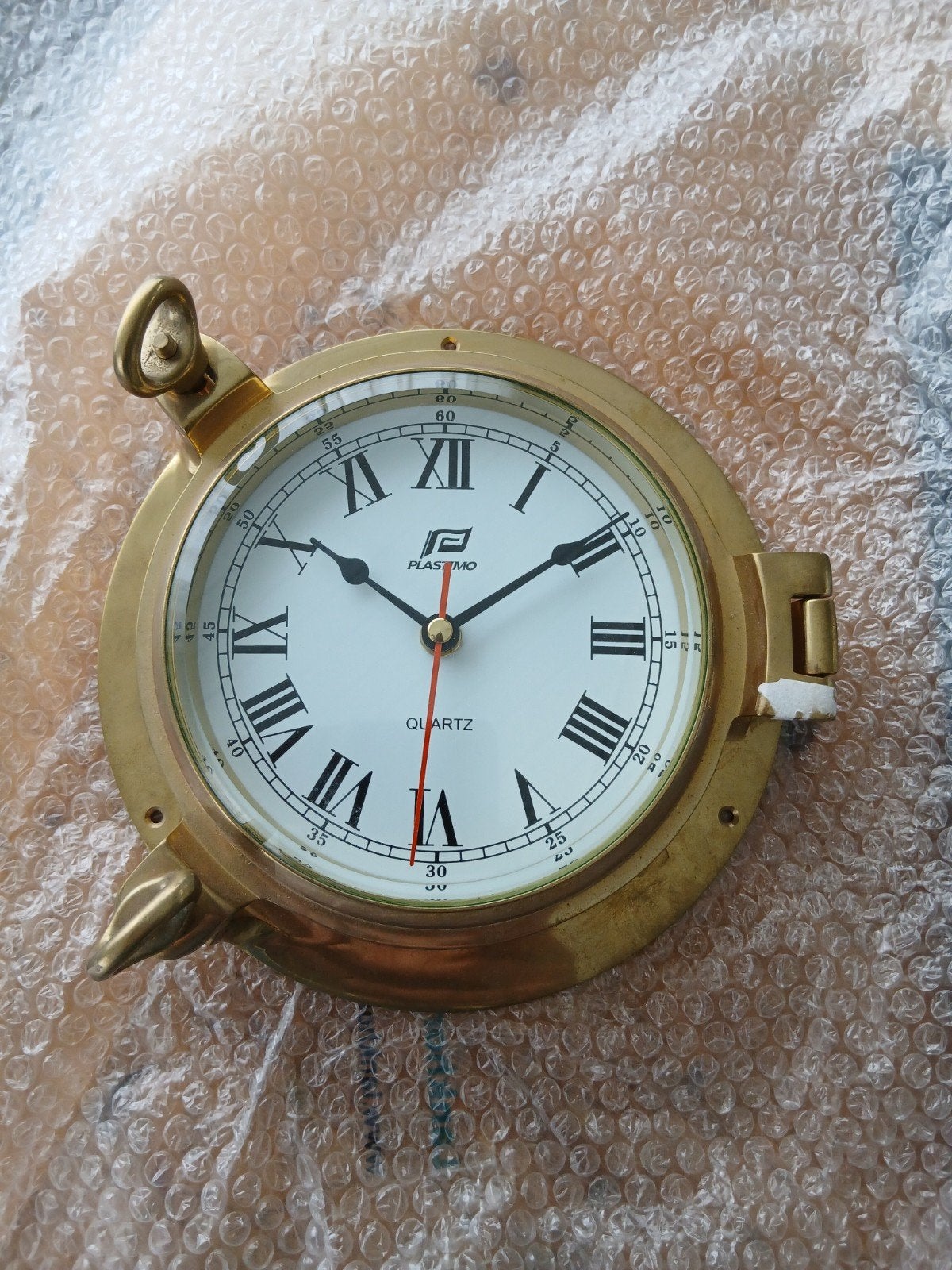 Plastimo Klok 6" Nieuw Messing, Ophalen of Verzenden, Overige merken, 1960 of later