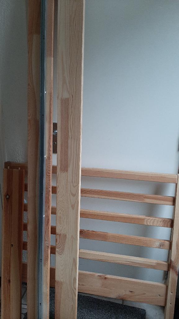 bed, hout, eenpersoons, Tarva, incl bedbodem, Huis en Inrichting, Ophalen, Gebruikt, 90 cm, Eenpersoons