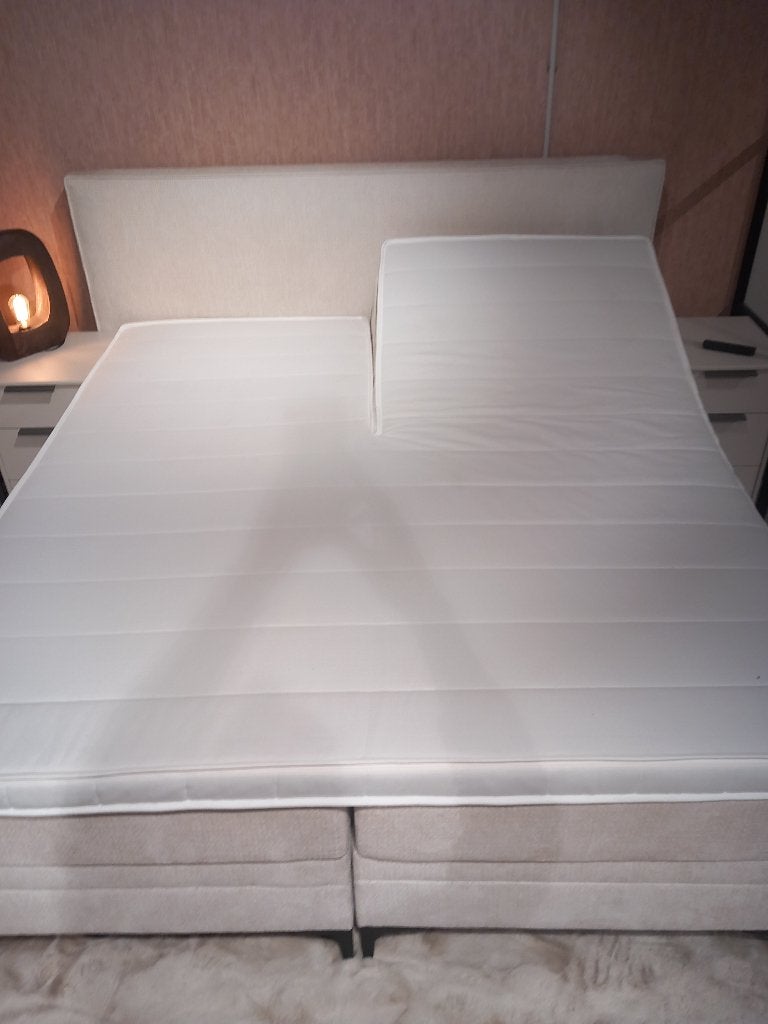 Boxpring Brugge, Ophalen, Tweepersoons, Zo goed als nieuw, 180 cm