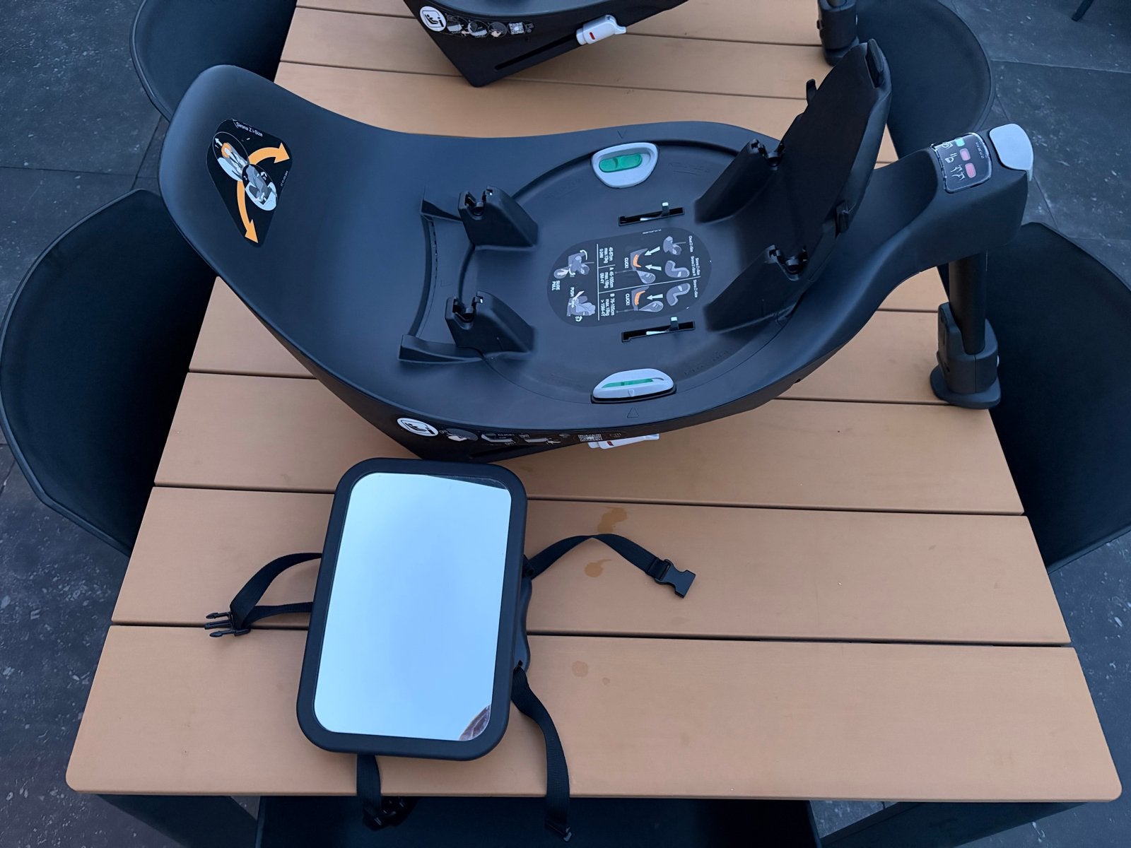 Cybex BASE Z Isofix i-Size Z Zwart 360 graden + Autospiegel, Kinderen en Baby's, Autostoeltjes, Gebruikt, 0 t/m 18 kg, Isofix