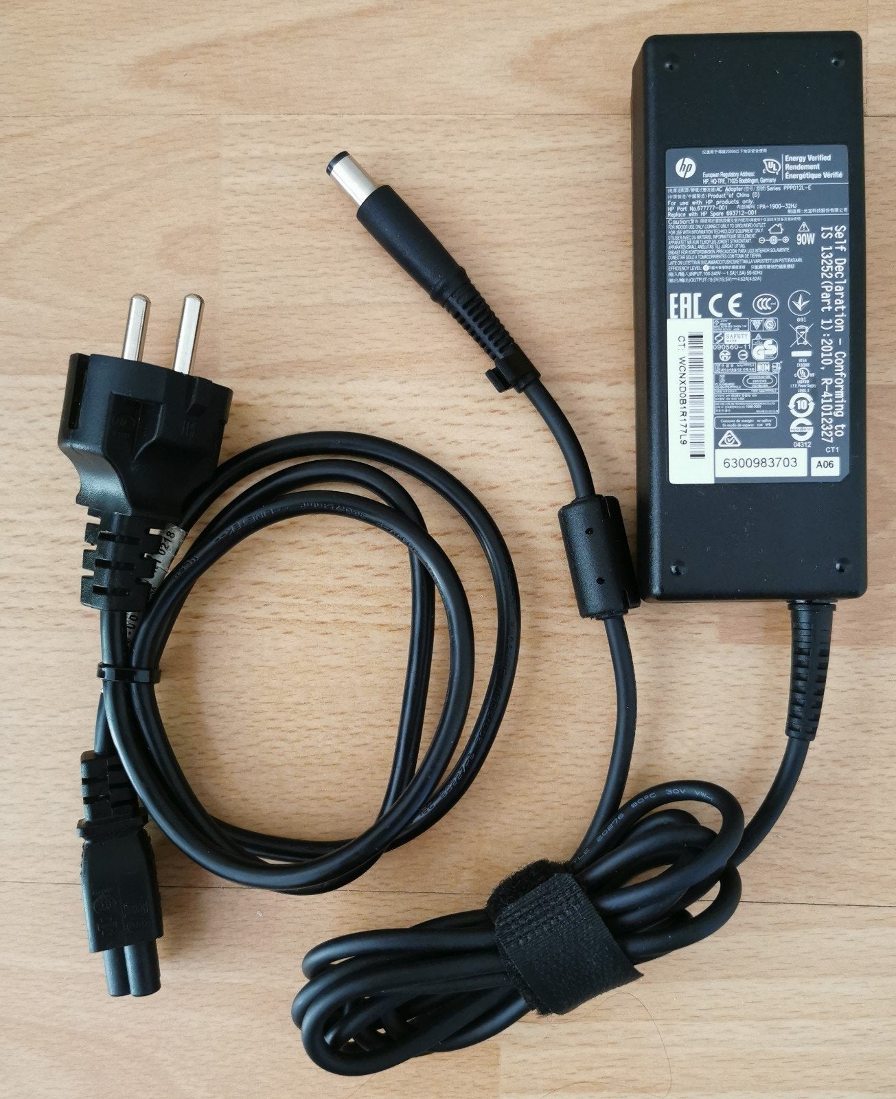 HP adapter 90 Watt 19,5 V 4,62 A 7,4 x 5,5 mm CP C5 netsnoer, Ophalen of Verzenden, Zo goed als nieuw, HP