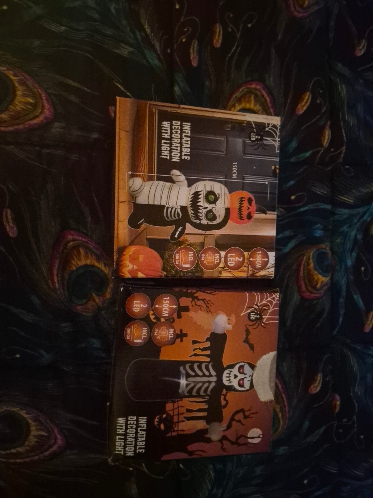 2 opblaaspoppen halloween zo goed als nieuw, Ophalen of Verzenden, Zo goed als nieuw