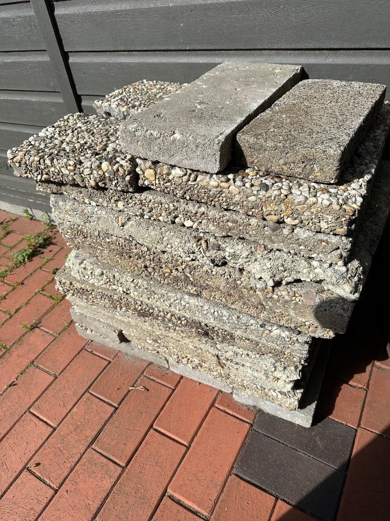grindtegels, Tuin en Terras, Ophalen, Gebruikt, Minder dan 5 m², Beton