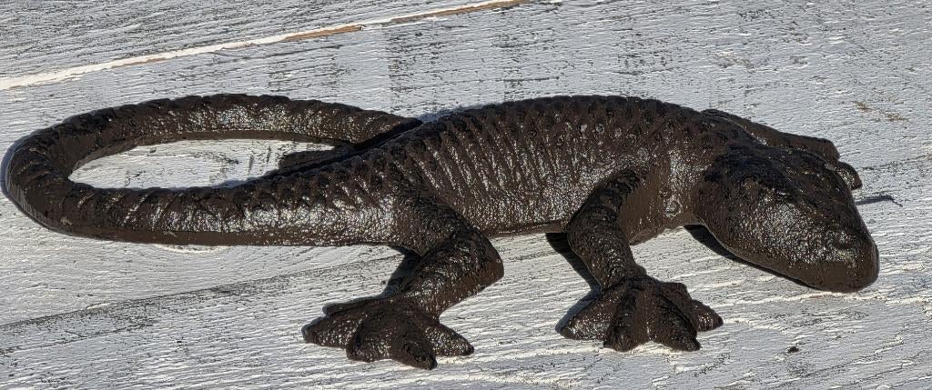 GEKKO / gietijzer, Tuin en Terras, Tuinbeelden, Nieuw, Dierenbeeld, Metaal, Ophalen of Verzenden