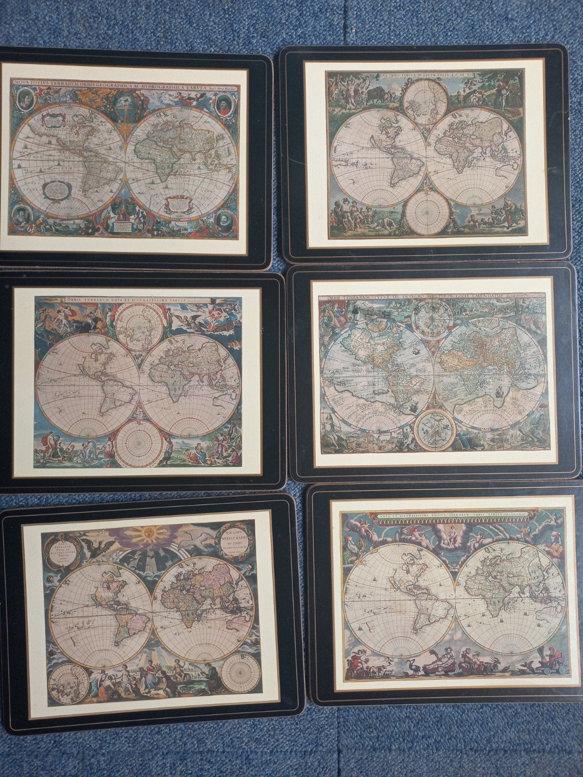 Vintage pimpernel placemats van oude kaarten, Ophalen of Verzenden, Bord