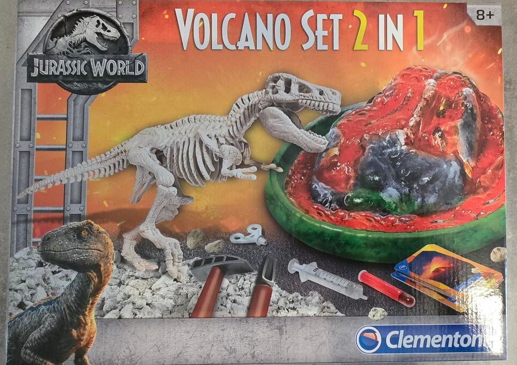 Clementoni Jurassic park volcano set 2 in 1, Hobby en Vrije tijd, Gezelschapsspellen | Bordspellen, Ophalen of Verzenden, Nieuw