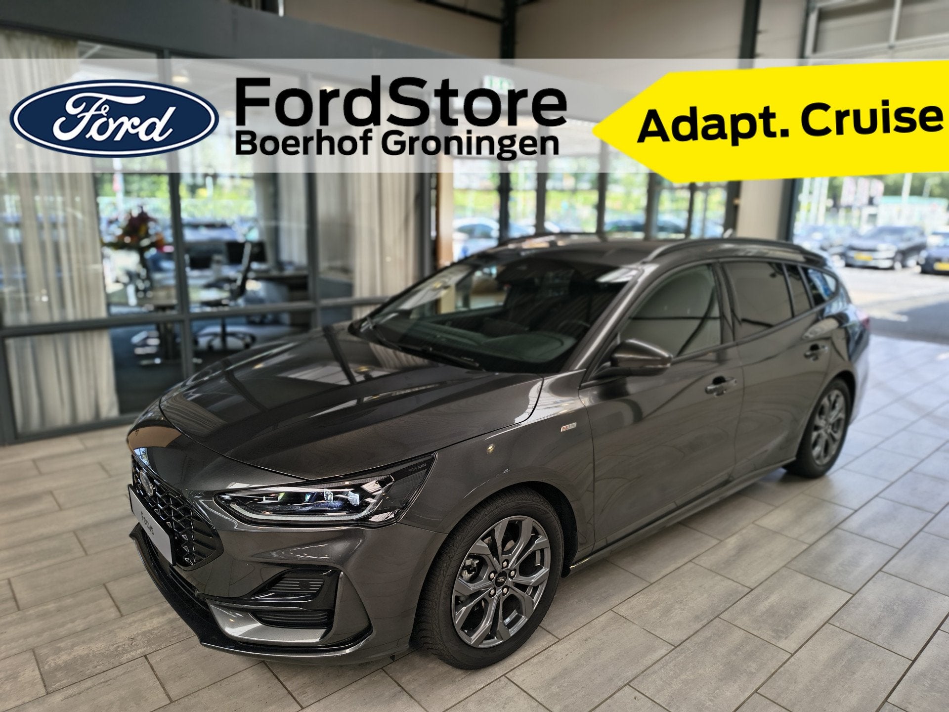 Ford FOCUS Wagon EcoBoost Hybrid 155 pk ST-Line | Winterpack, 12 maanden, Stof, Gebruikt, Automatische klimaatregeling