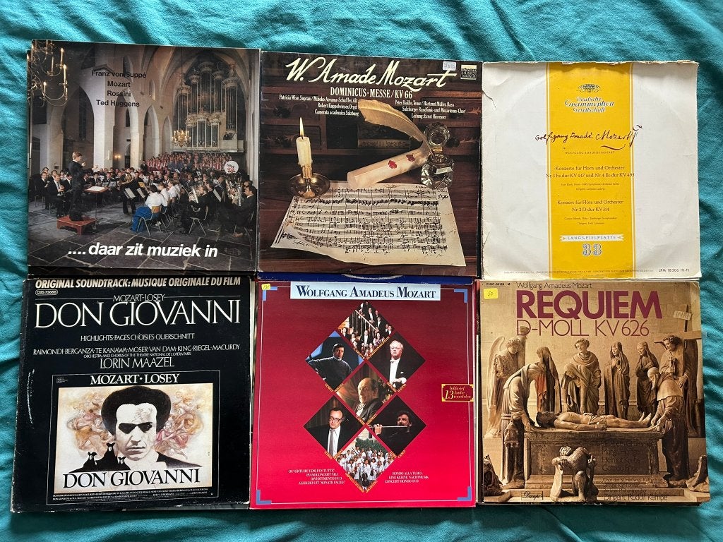 44 LP's Wolfgang Amadeus Mozart ook per stuk te koop, LP, Gebruikt, Mozart, Overige typen