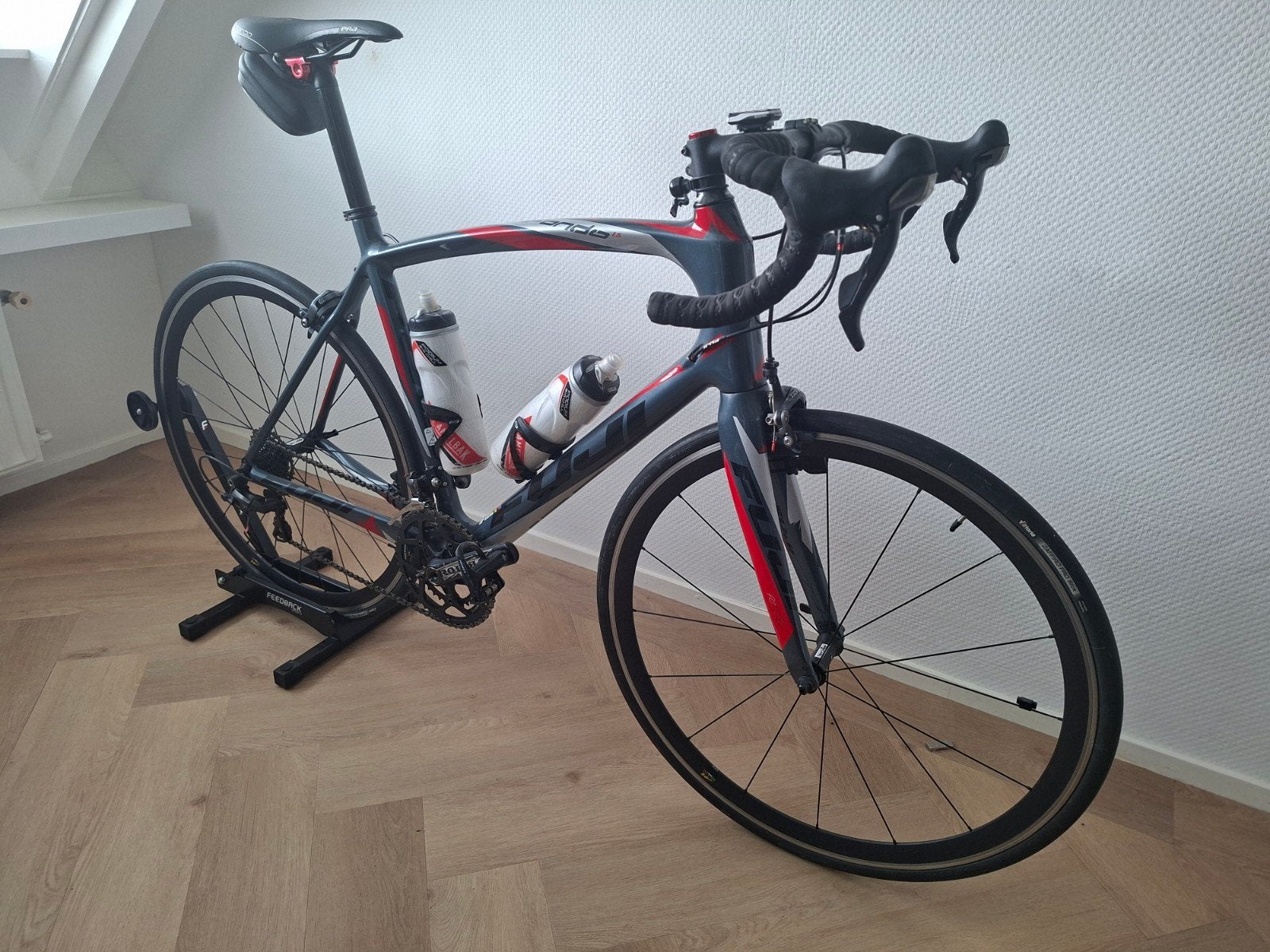 Fuji Granfondo 58 cm., Carbon, Velgrem, Zo goed als nieuw, 15 tot 20 versnellingen