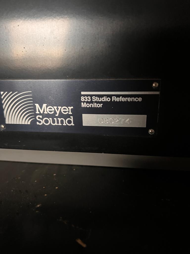 Meyersound 833/834/processor, Ophalen, Audio