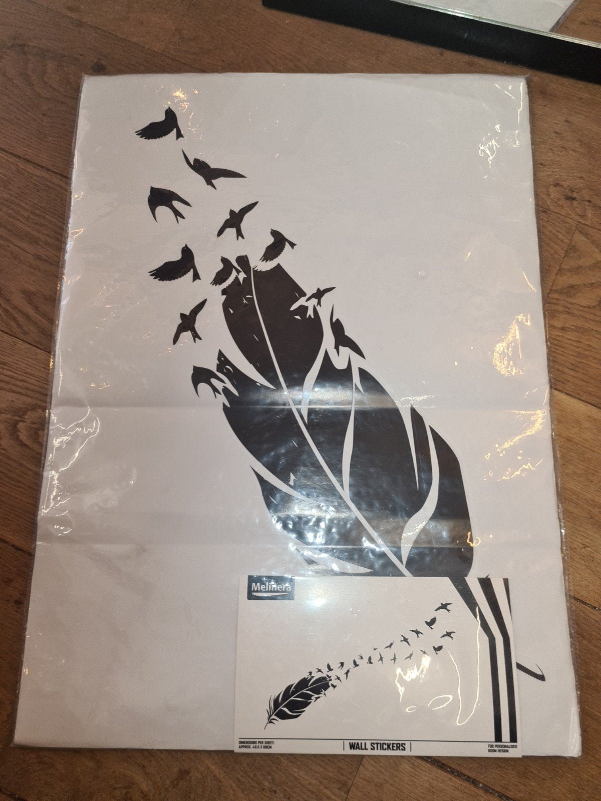 Muursticker Veer met Vliegende Vogels - 49,5 x 69 cm, Ophalen, Nieuw, Overige typen