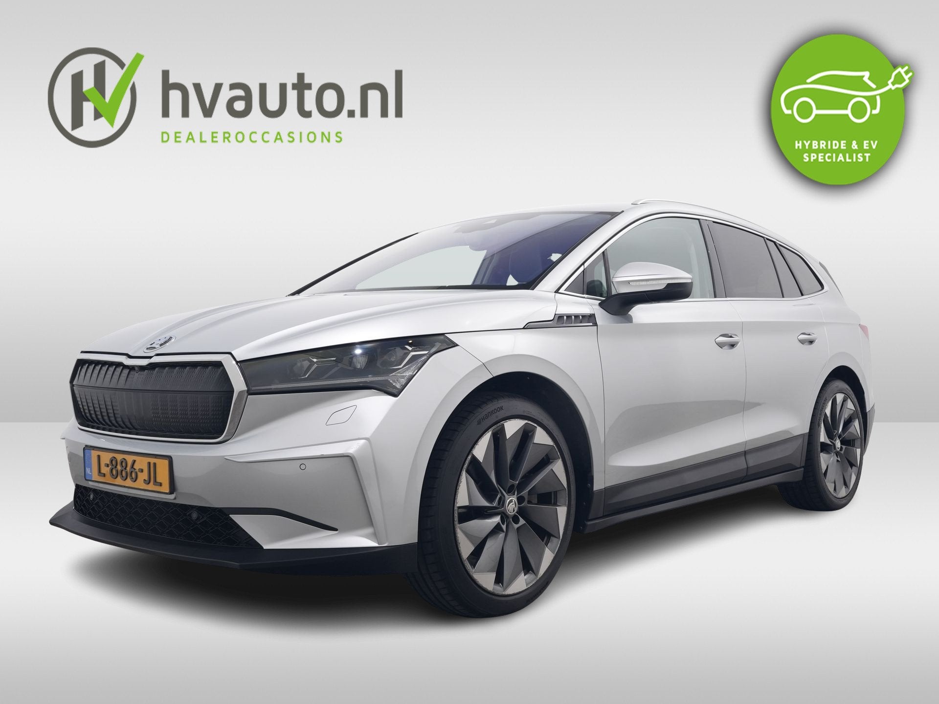 Skoda Enyaq iV 80 FIRST EDITION 204PK | Trekhaak | Warmtepom, Auto's, Automaat, Achterwielaandrijving, Gebruikt, Zwart