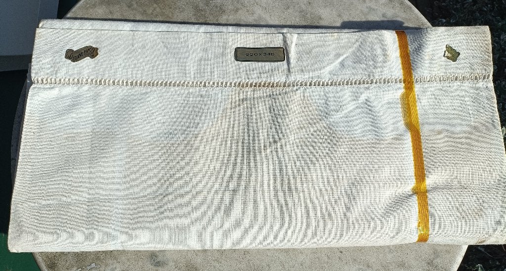 Vintage beddengoed 2 katoenen lakens 220x310 (LA13), Wit, Overige typen, Ophalen of Verzenden, Nieuw