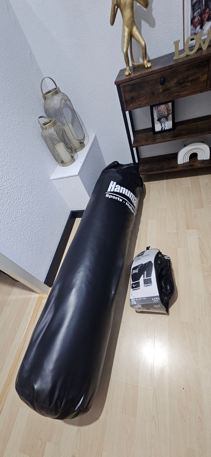 Bokszak en Bokshandschoenen - Hanumat & Everlast, Ophalen, Zo goed als nieuw, Bokszak