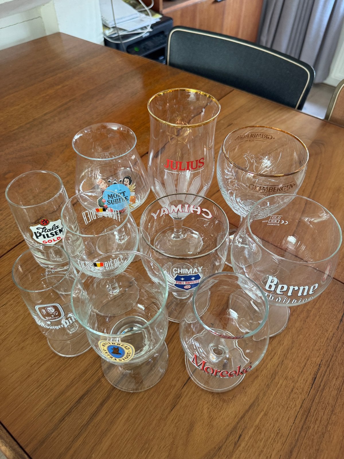 10 bierglazen, Verzamelen, Ophalen of Verzenden, Zo goed als nieuw, Glas of Glazen, Overige merken