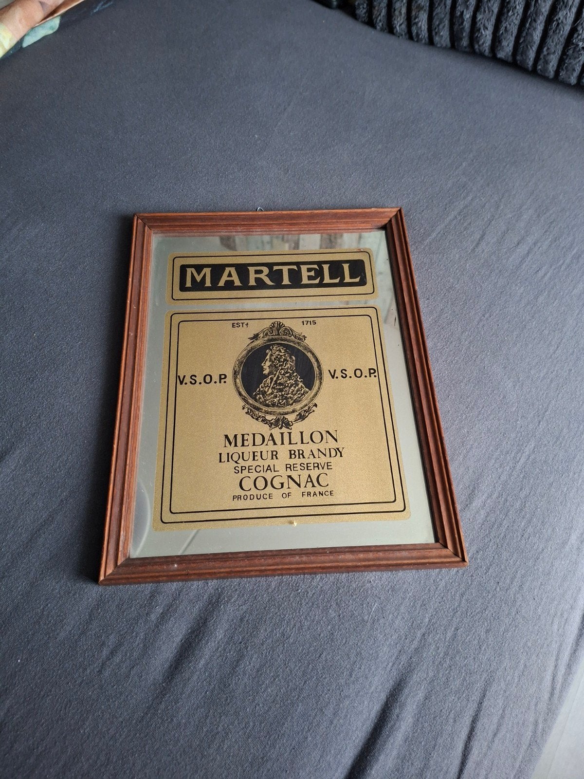Martell cognac reclamespiegel, Ophalen of Verzenden, Zo goed als nieuw, Reclamebord
