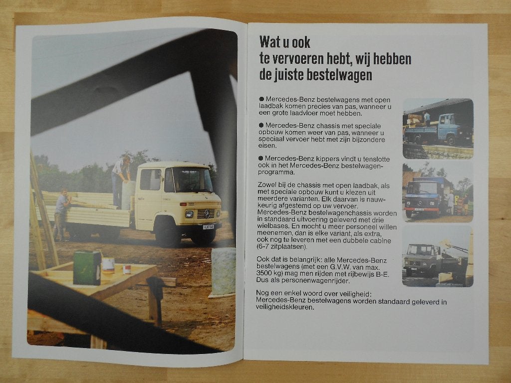 Mercedes 407 409 508 608 Brochure 1978 - 407D 508D 608D, Boeken, Zo goed als nieuw, Mercedes-Benz, Mercedes, Ophalen of Verzenden