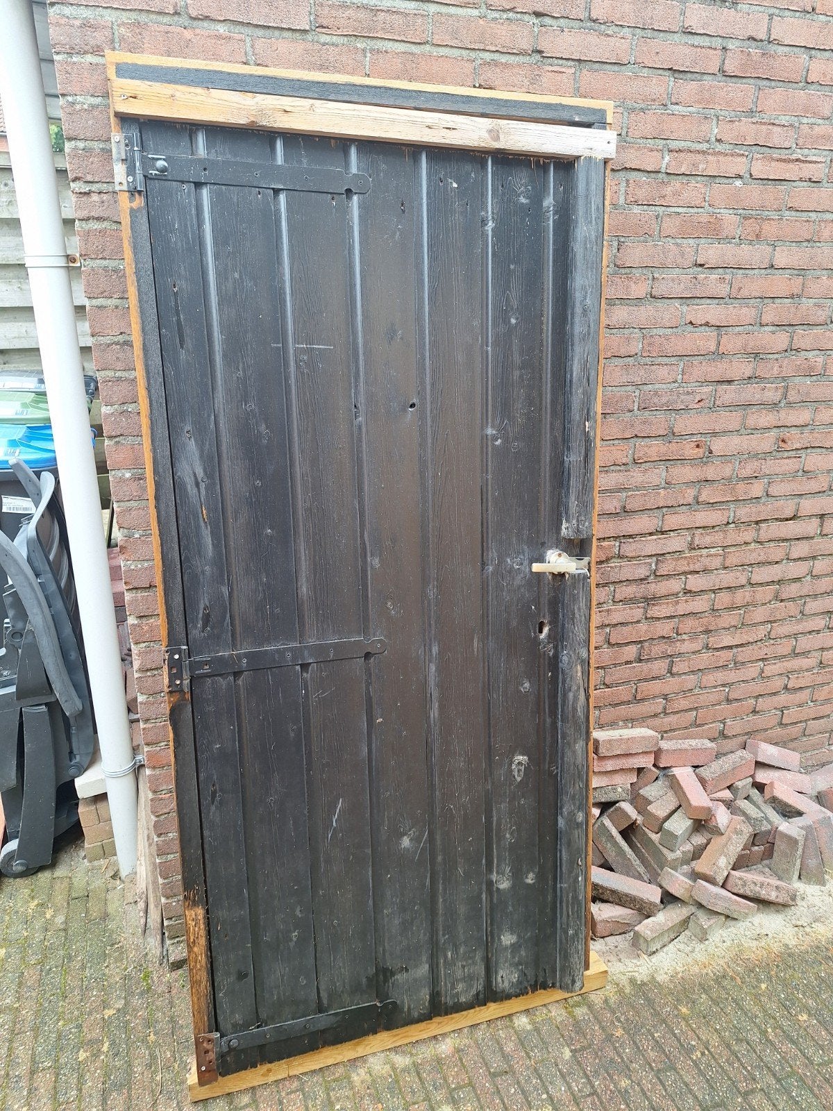 Deur hout voor schuur of schutting, Tuin en Terras, Ophalen, Hout, Minder dan 3 meter, 1 tot 2 meter