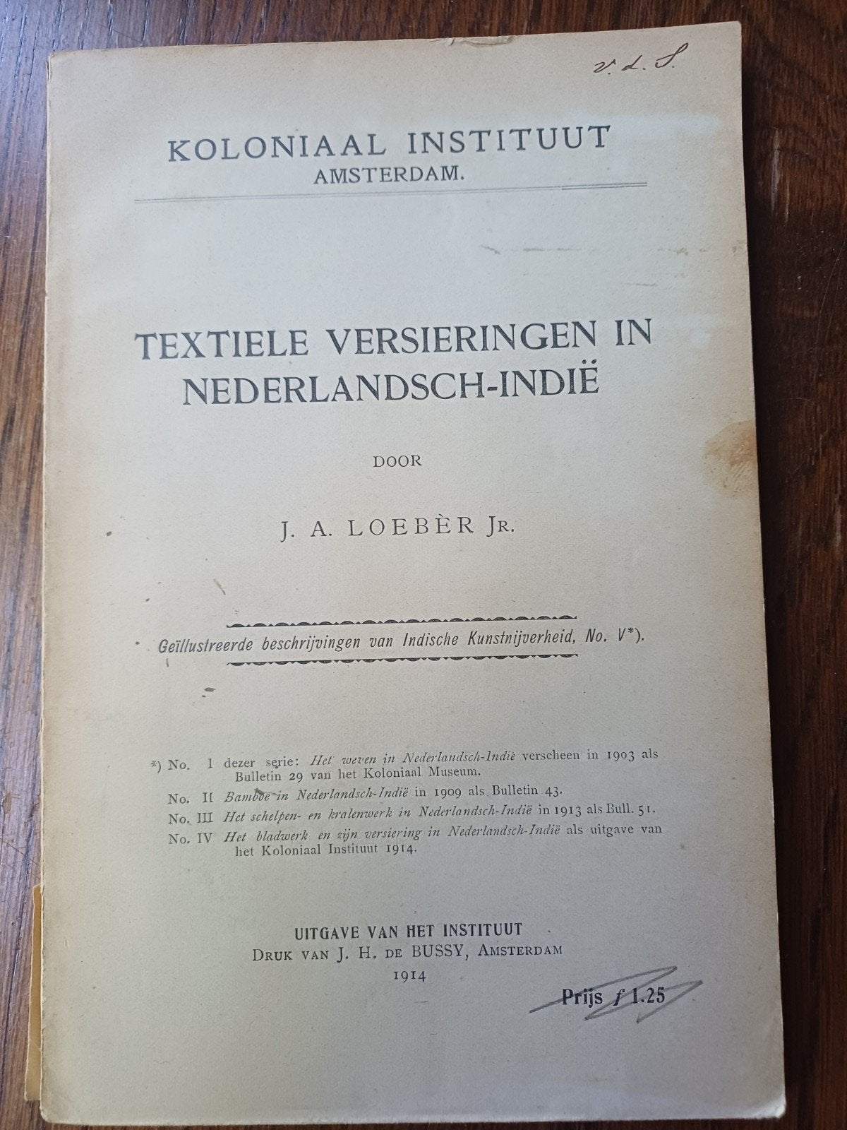 L12TextieleVersieringen in Nederlandsch-Indië-J.A. LoebèrJr., Ophalen of Verzenden, Gelezen, Overige onderwerpen, J.A. Loebèr Jr.