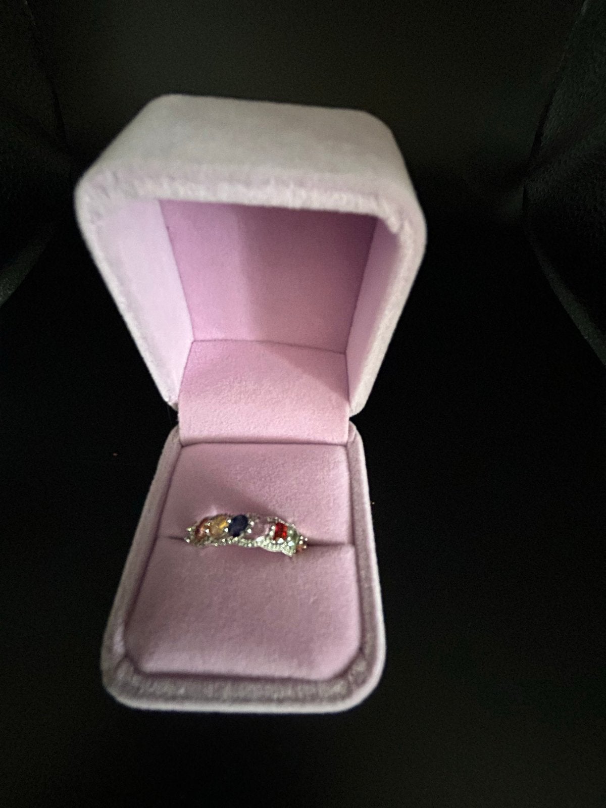 Aanpasbare zilveren Saffieren Ring met Meerdere Kleuren, Overige kleuren, Nieuw, Ophalen of Verzenden, 17 tot 18