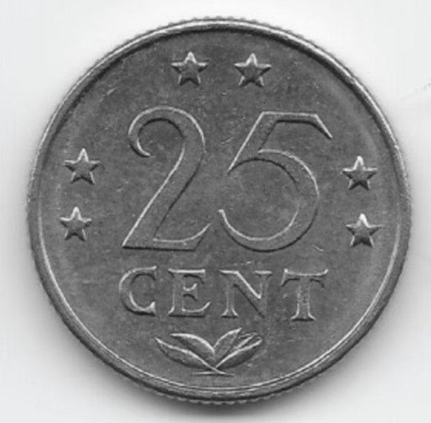 Nederlandse Antillen 25 cent 1980 KM# 11, Verzenden, Midden-Amerika, Losse munt